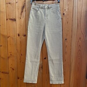 Madewell Women’s Light Washed Jeans Tan 90’s Straight Leg Denim Pants Jeans